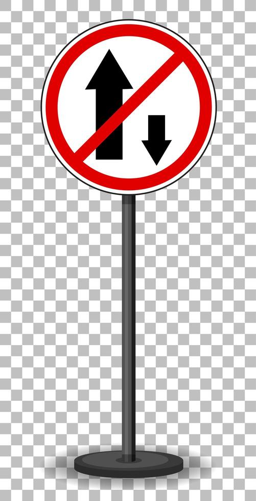 Red traffic sign on transparent background vector