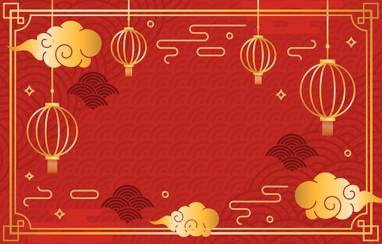 Simple Chinese New Year Festivity Background vector