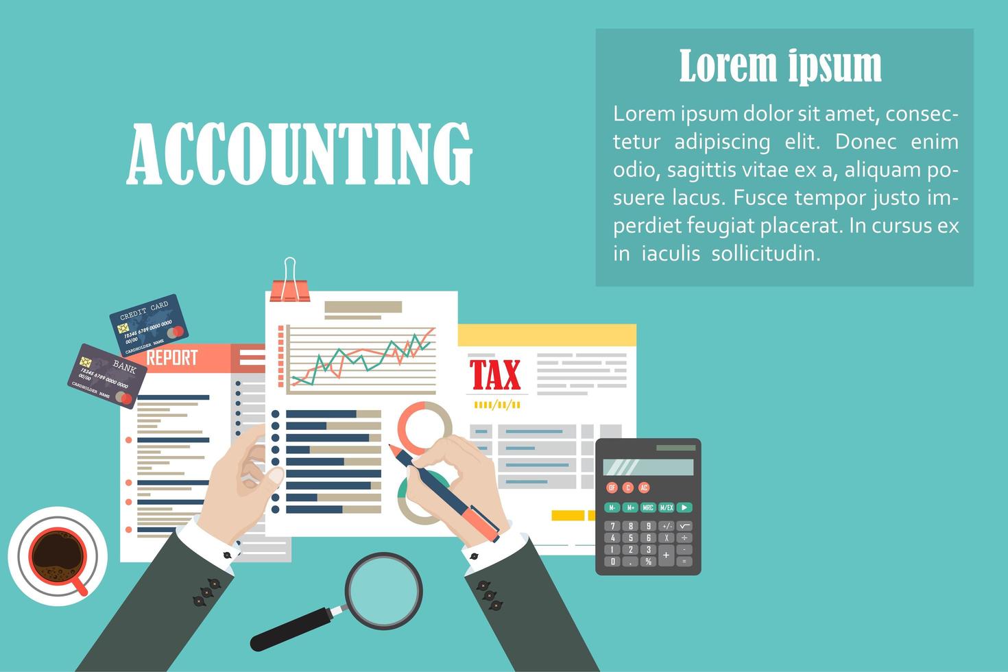 Accounting Business background vector