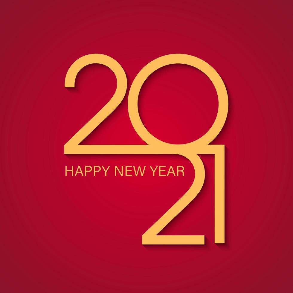 Happy new 2021 year vector