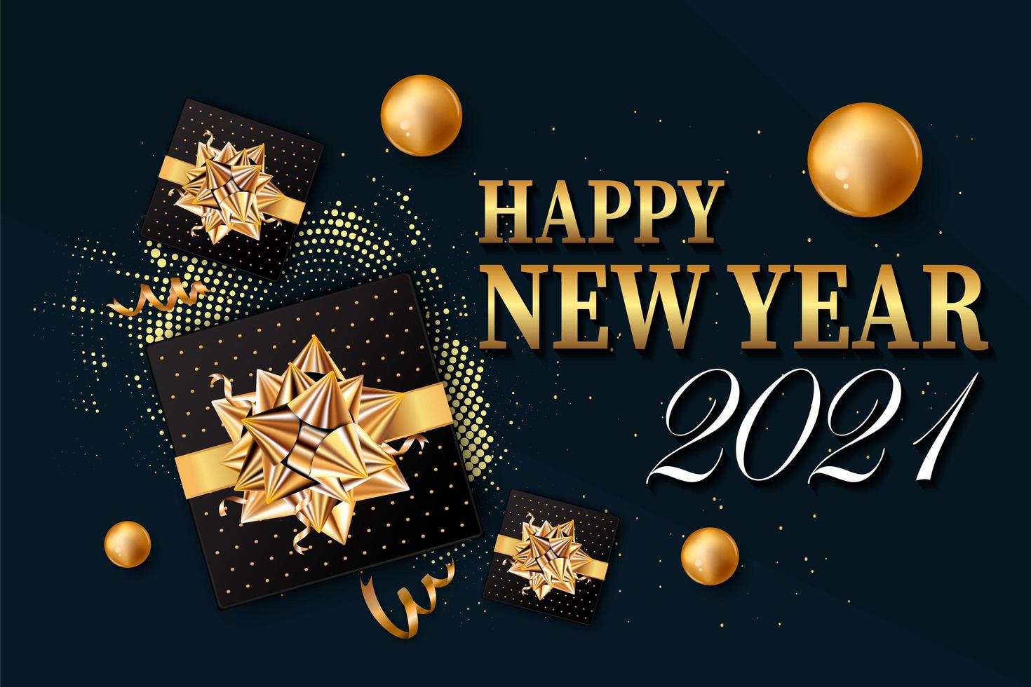 2021 New Year background for holiday vector