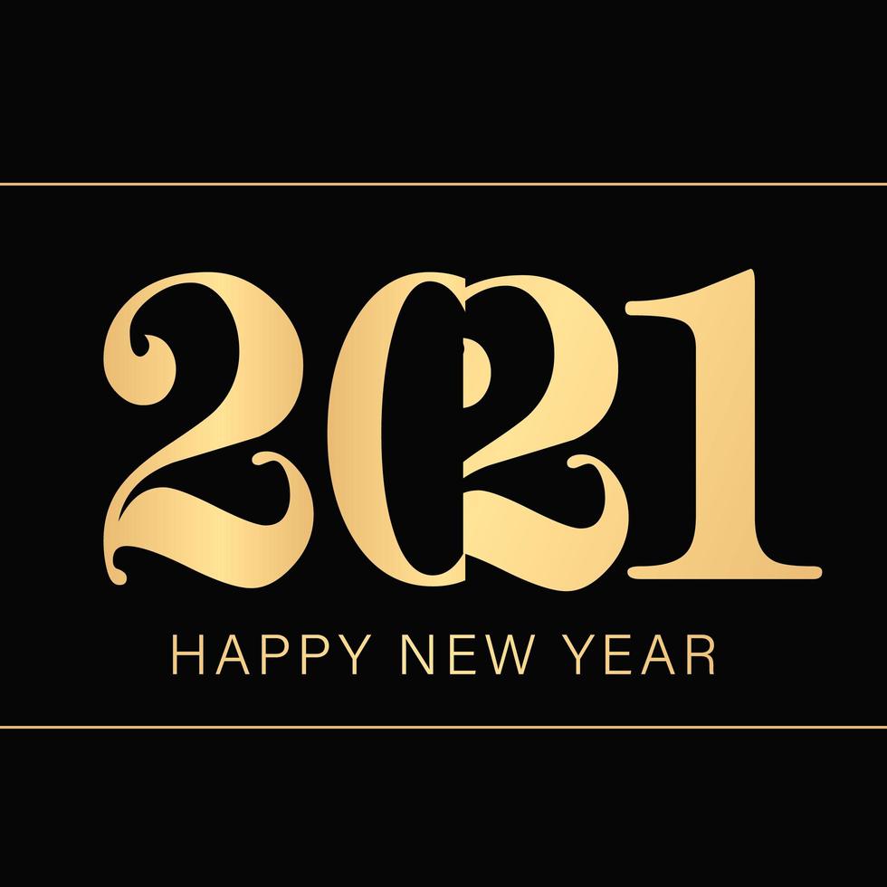 Happy New Year 2021 vector