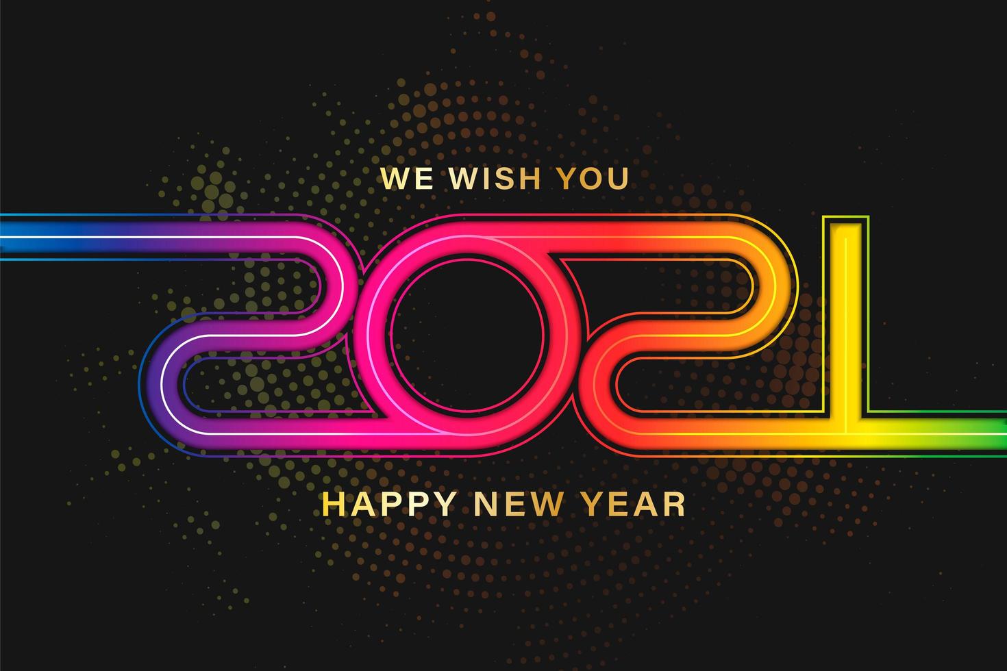 Happy New Year 2021 vector