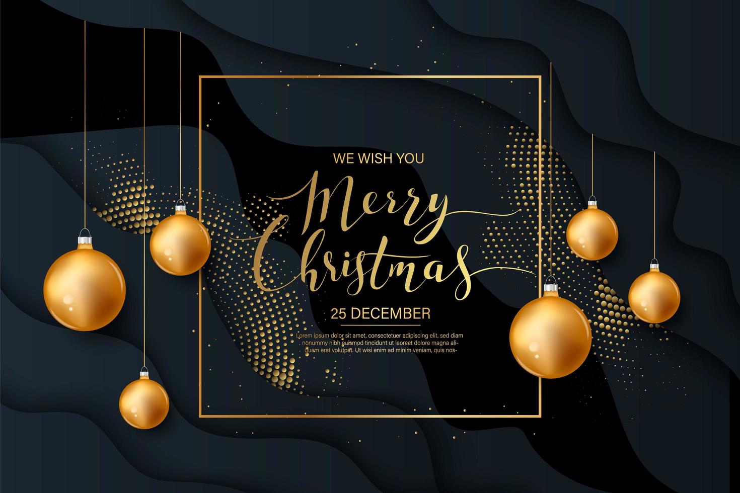 Christmas background with Shining gold dot vector