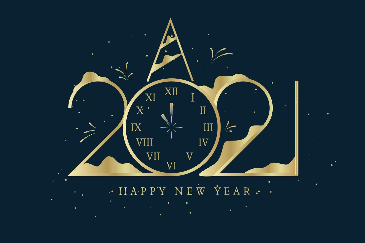 Happy New Year 2021 vector