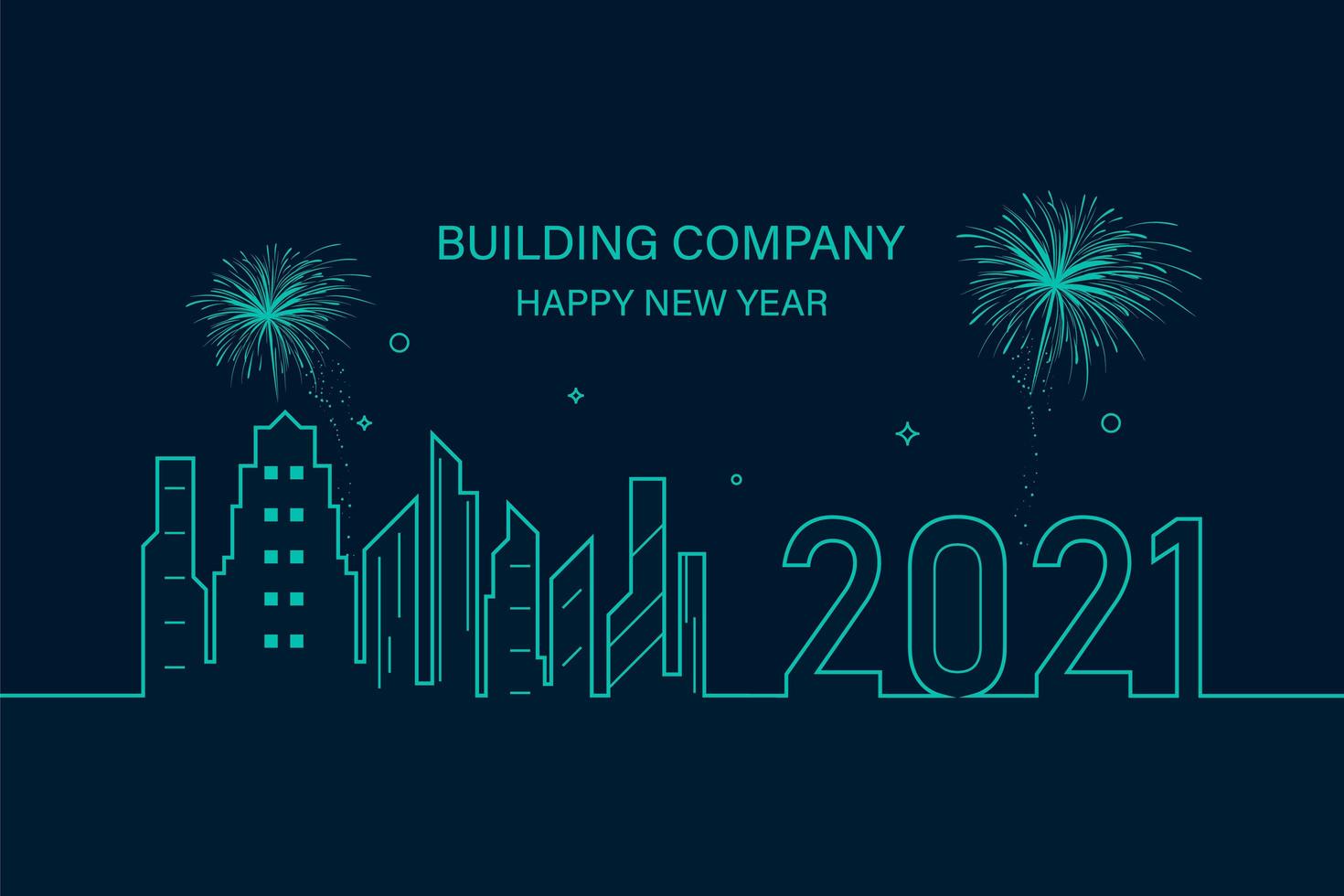 Happy New Year 2021 vector