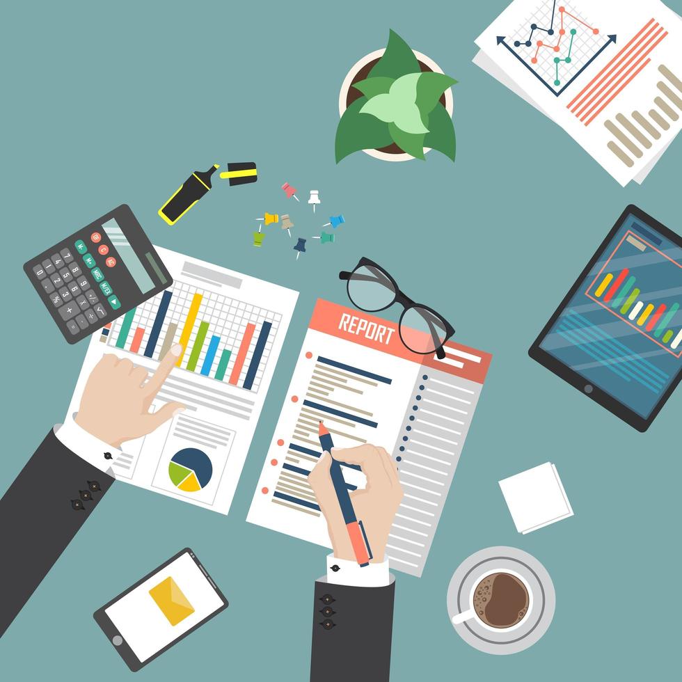 Auditing Tax process vector