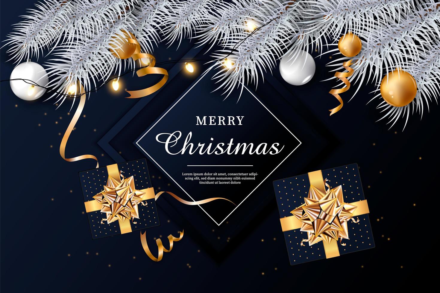 Christmas background with Shining gold Snowflakes vector