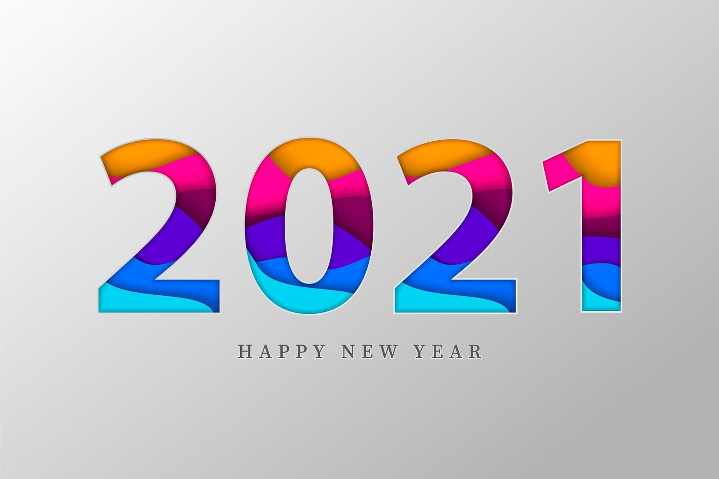 Happy New Year 2021 vector