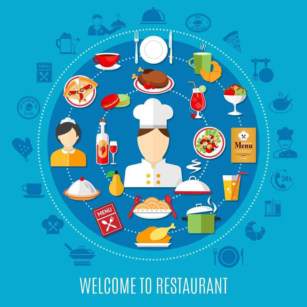 Restaurant Menu Composition vector