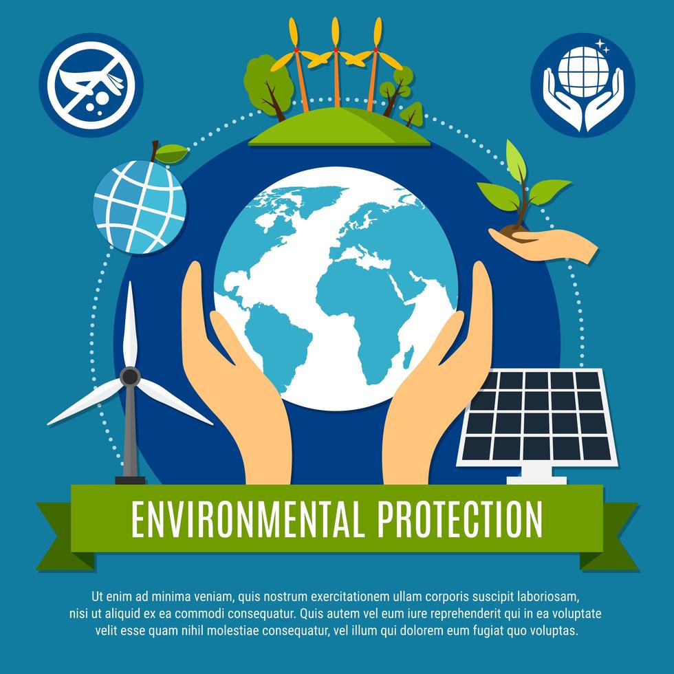 Ecology And Pollution Concept vector