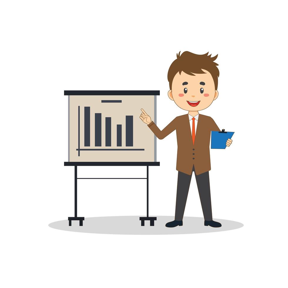 Business Man Presenting vector