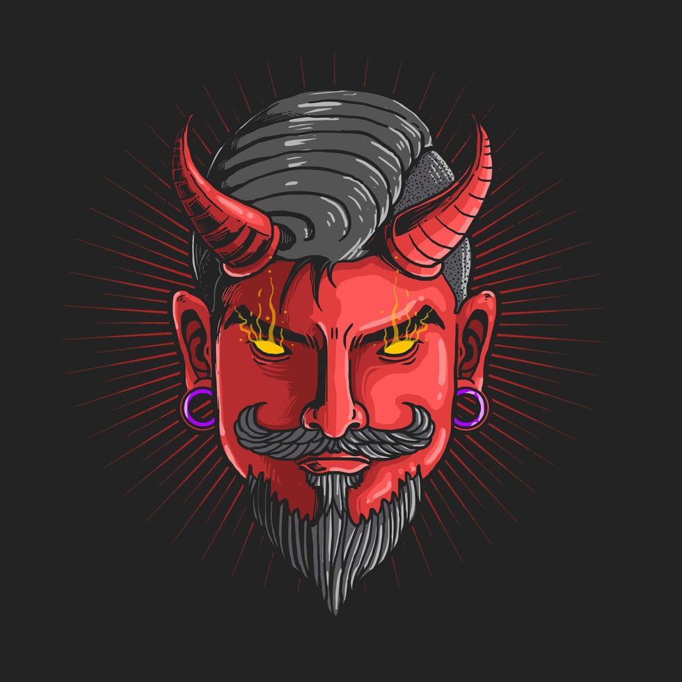 Devil head graphic vector