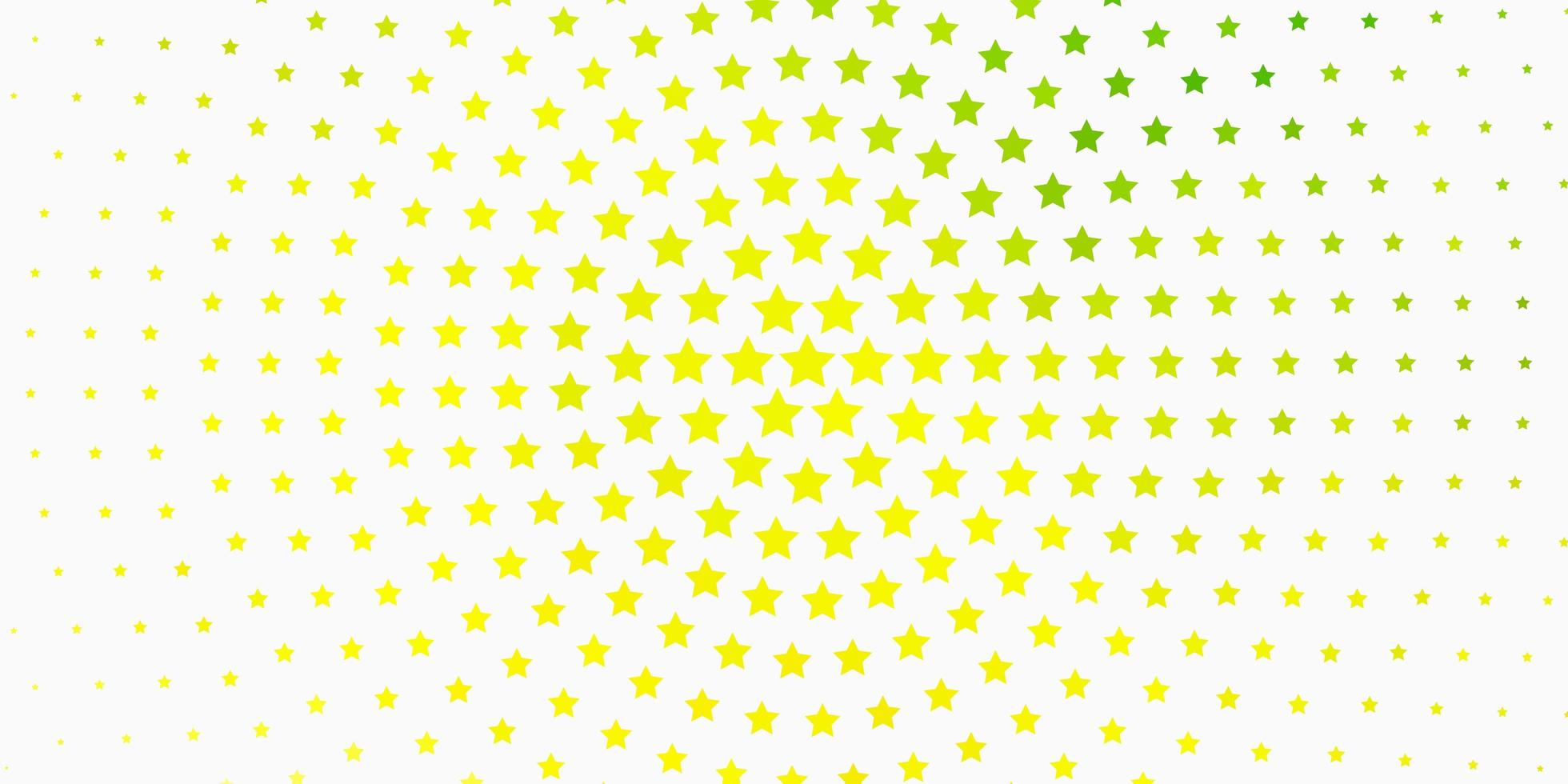 plantilla de color verde claro y amarillo con estrellas de neón. vector