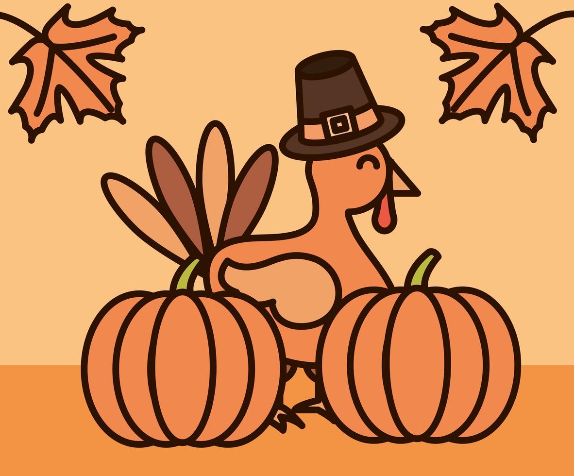 Thanksgiving Day celebration composition vector