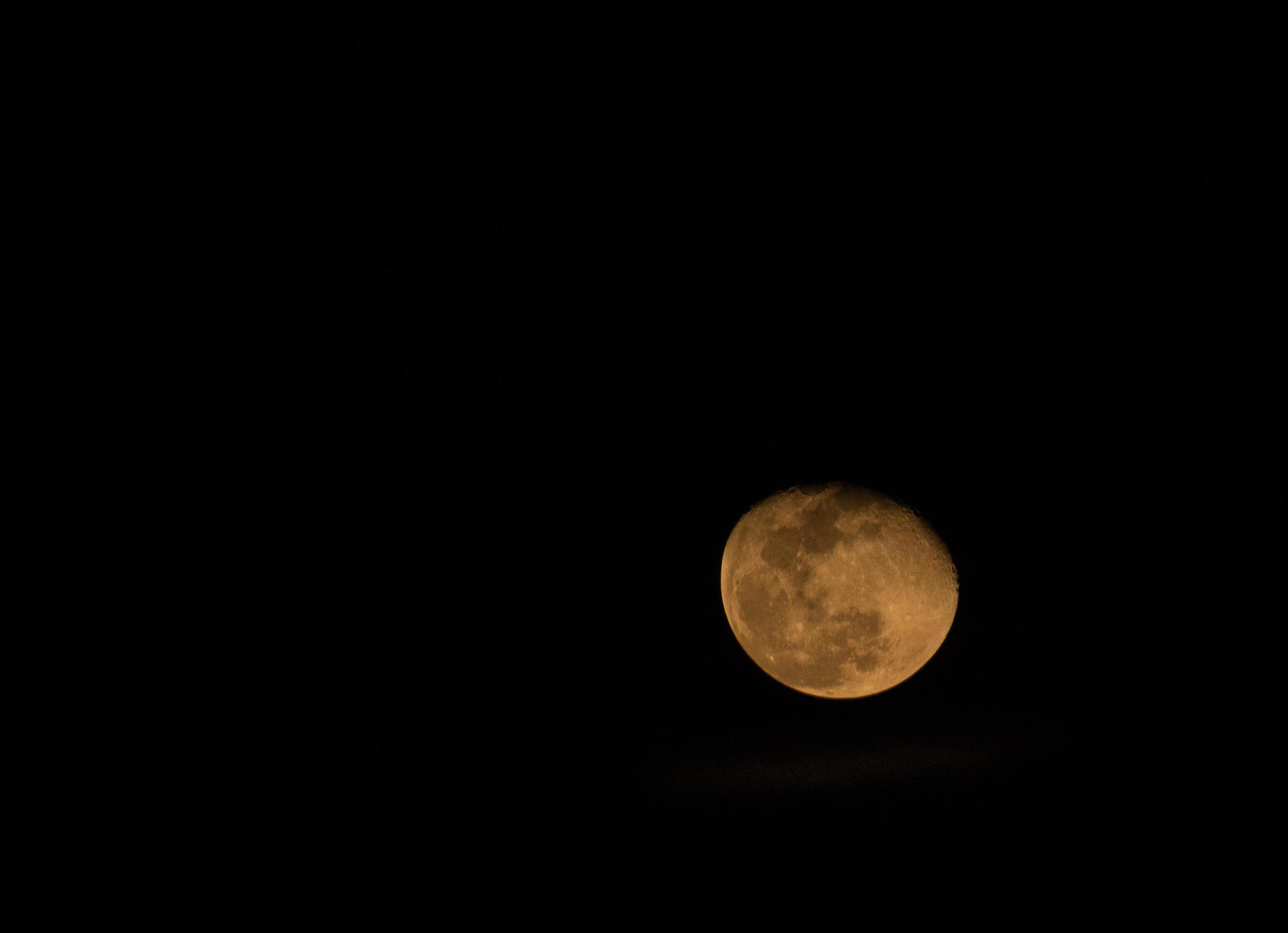 Moon In A Dark Sky Stock Photo At Vecteezy