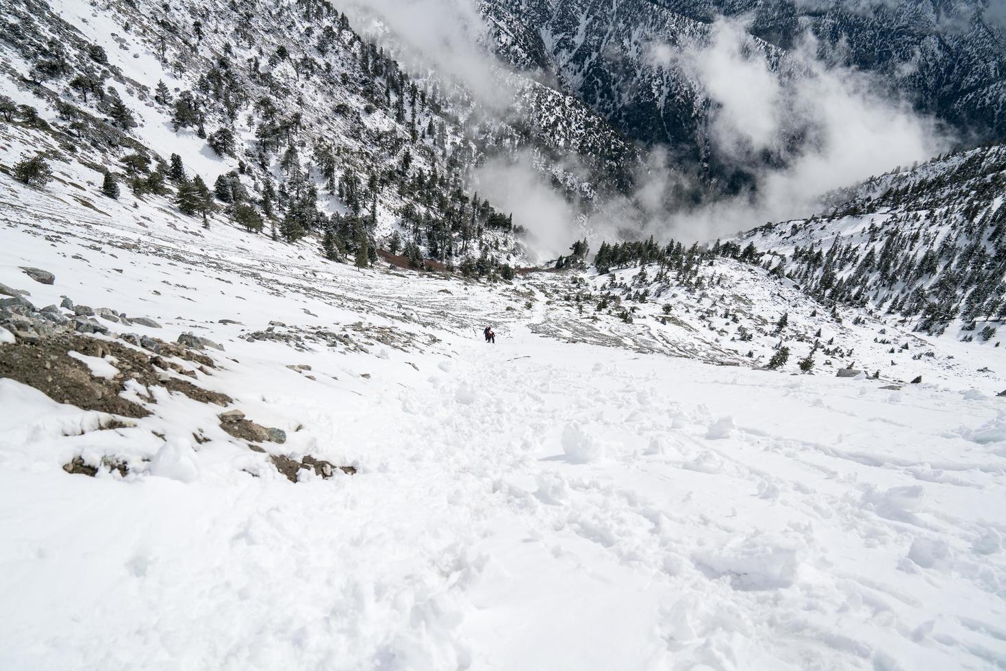 View of Mt. Baldy looking down in winter photo