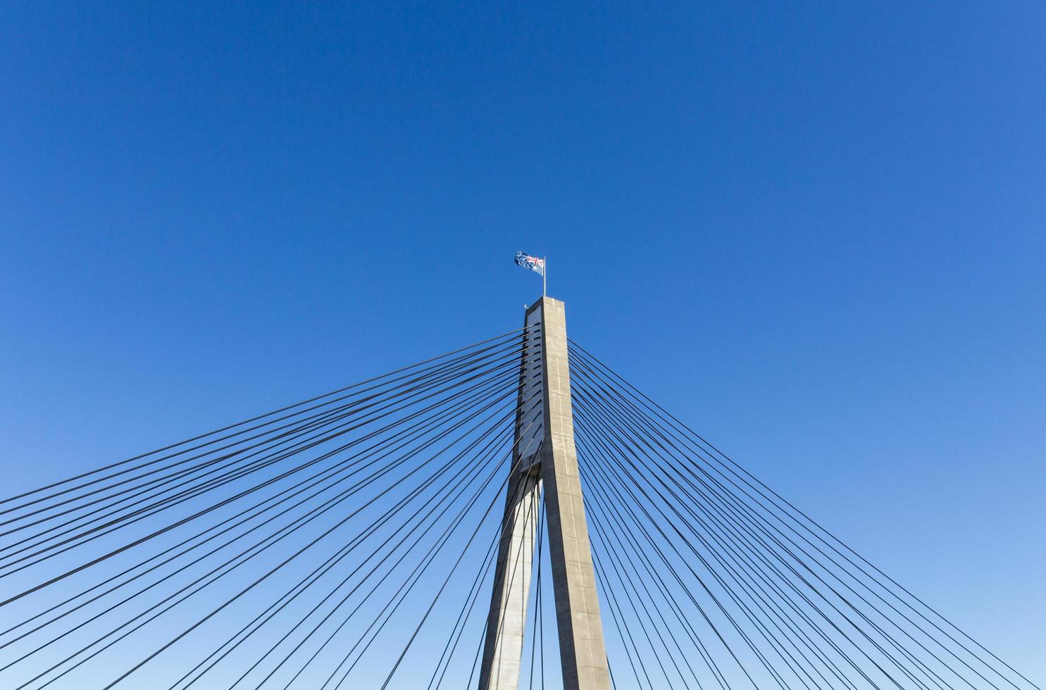 Top of bridge with Australian flag photo