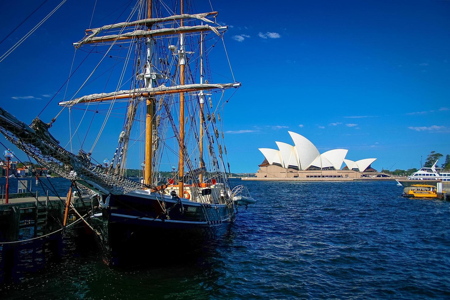 Sydney, Australia, 2020 - Sailboat near the Sydney Opera House photo