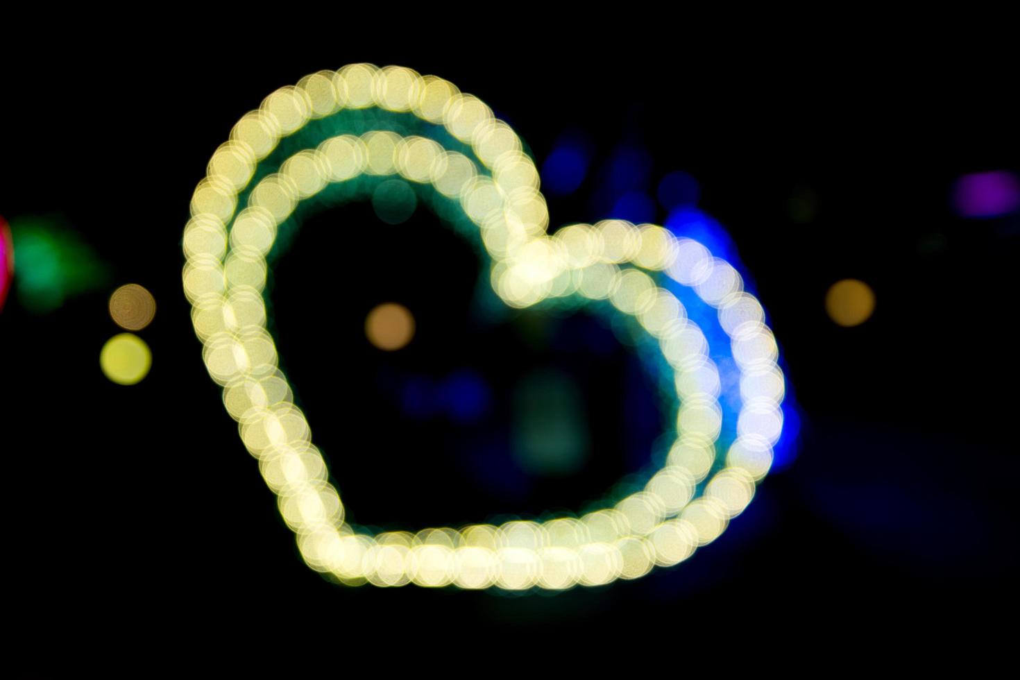 Illuminated defocused lights photo