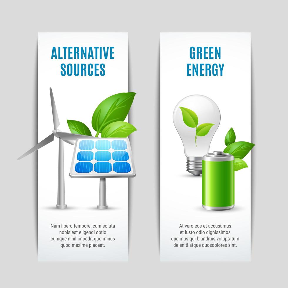 Ecology Vertical Banner Set vector