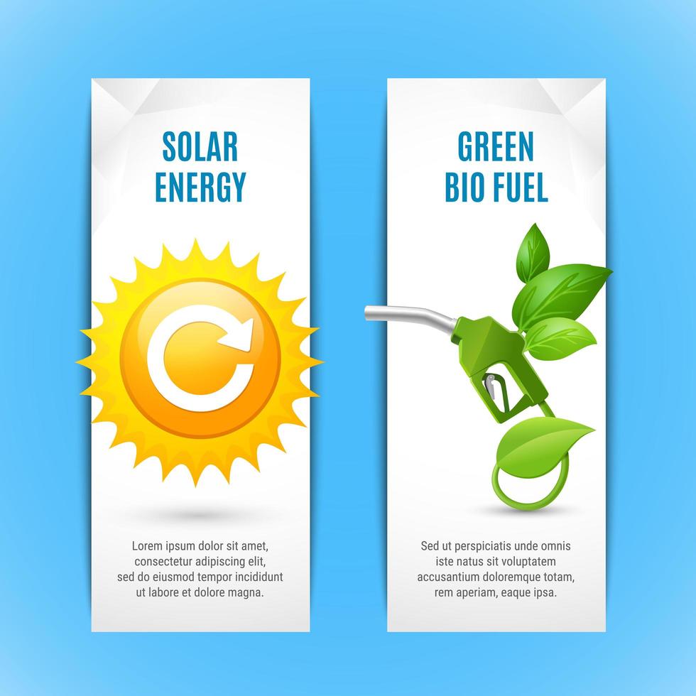 Ecology Vertical Banner Set vector