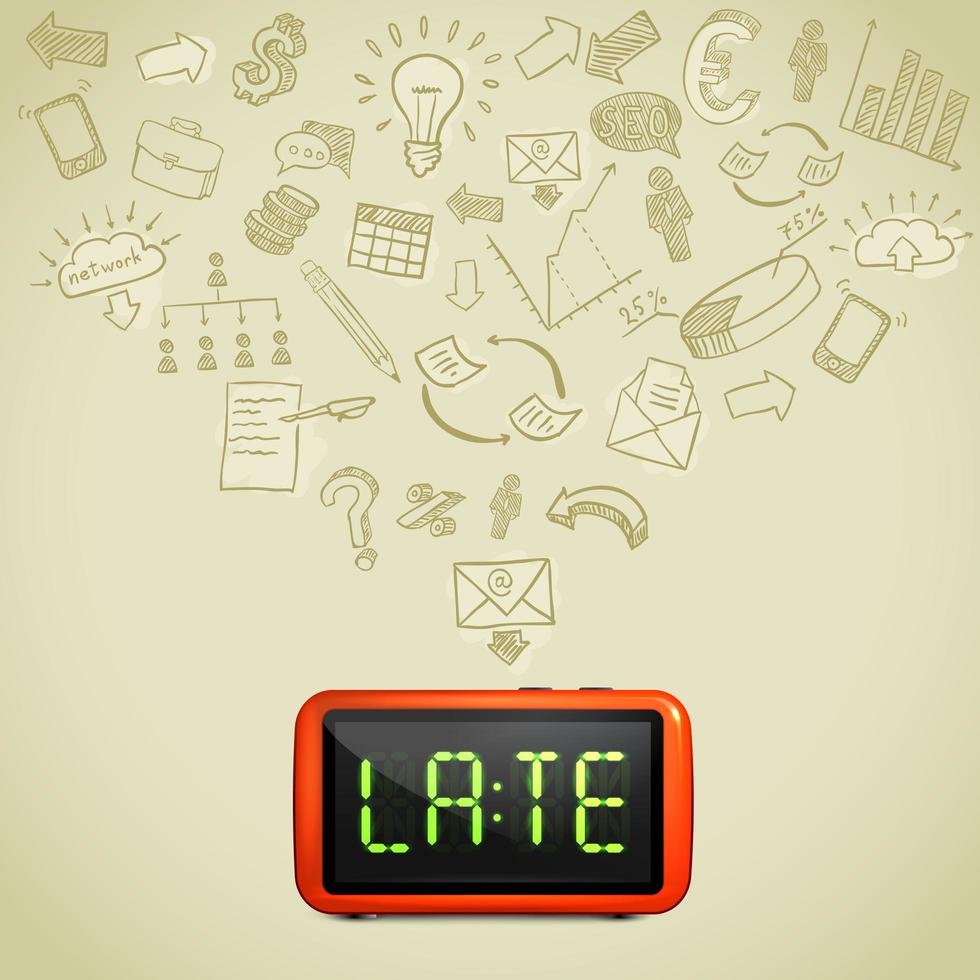 Business Lateness Concept vector