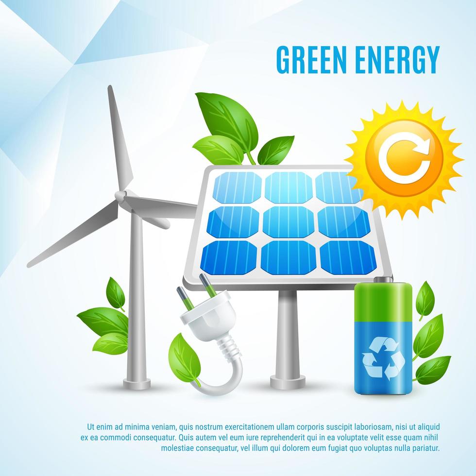 banner de plantilla de energía verde vector