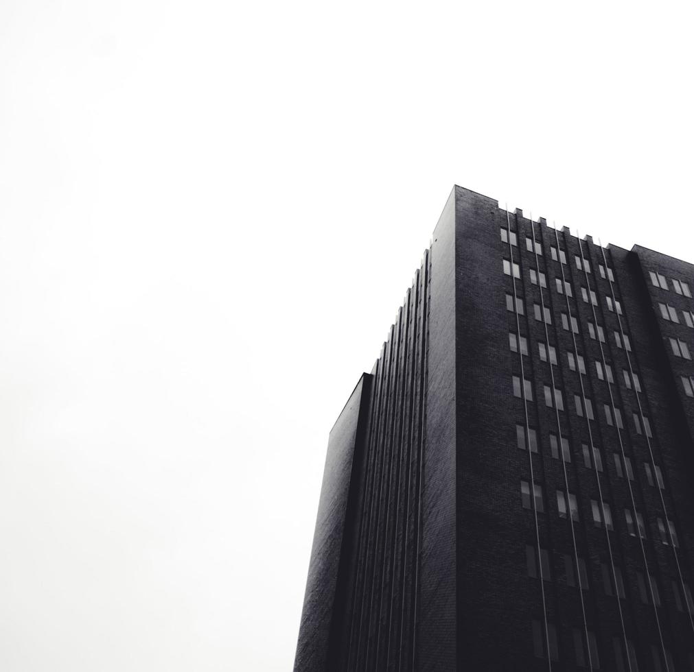 Netherlands, 2020 - Black and white photo of building