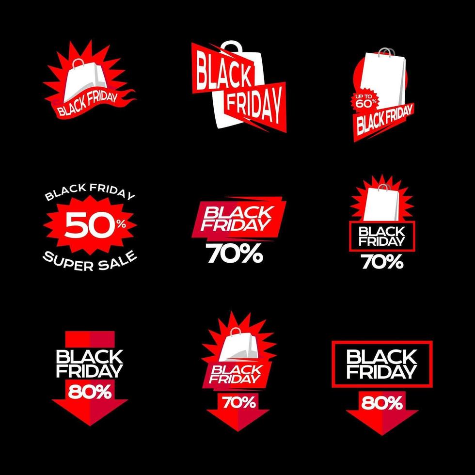 Black Friday Sticker for Web and Application vector