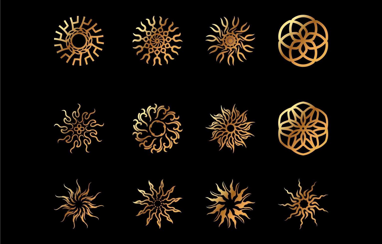 Fancy Gold Circular Logo vector