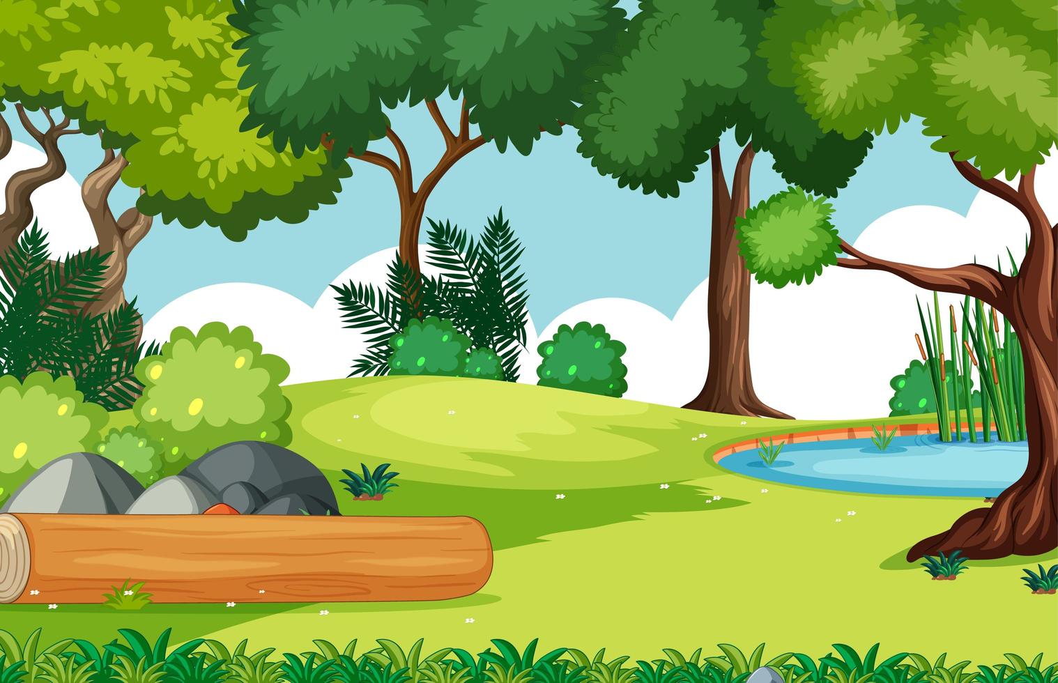 Empty background nature park scenery vector