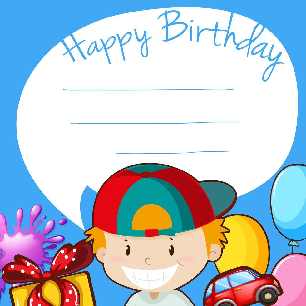 Border design with happy birthday theme vector