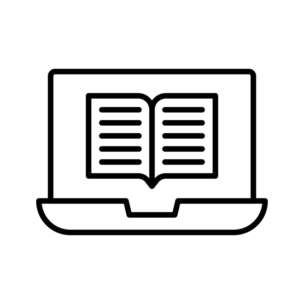 Online book icon vector
