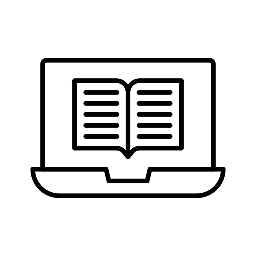 icono de libro online vector