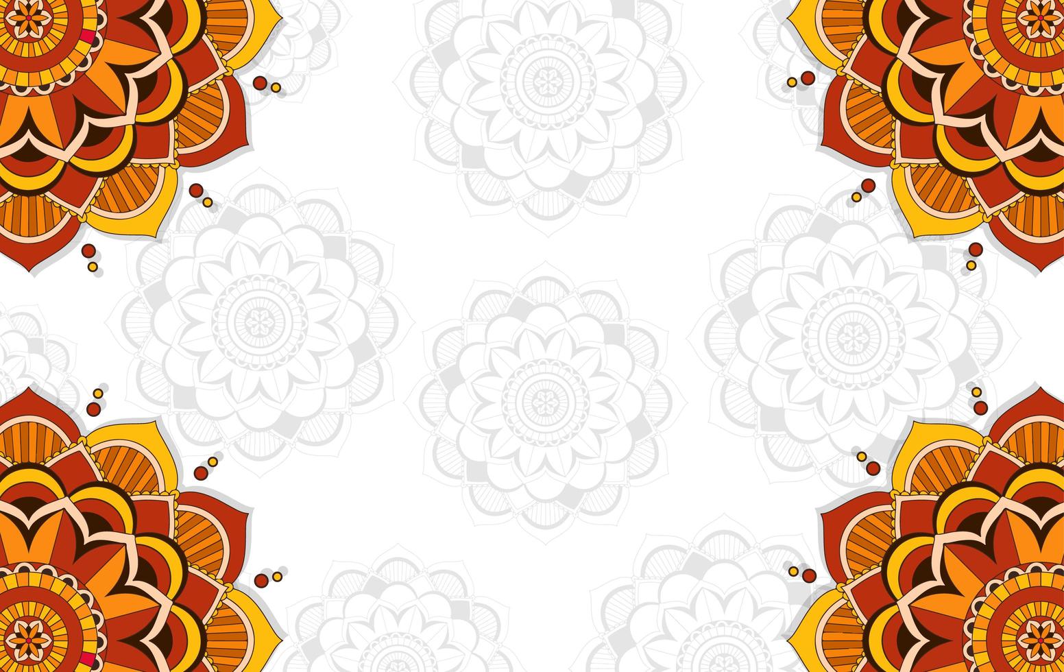 Background template with mandala pattern design vector