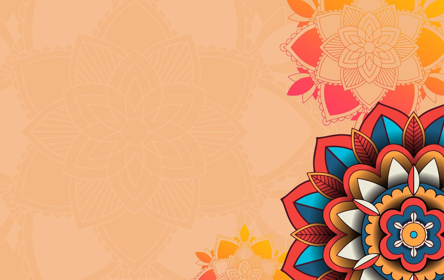 Background template with mandala pattern design 1500333 Vector Art at