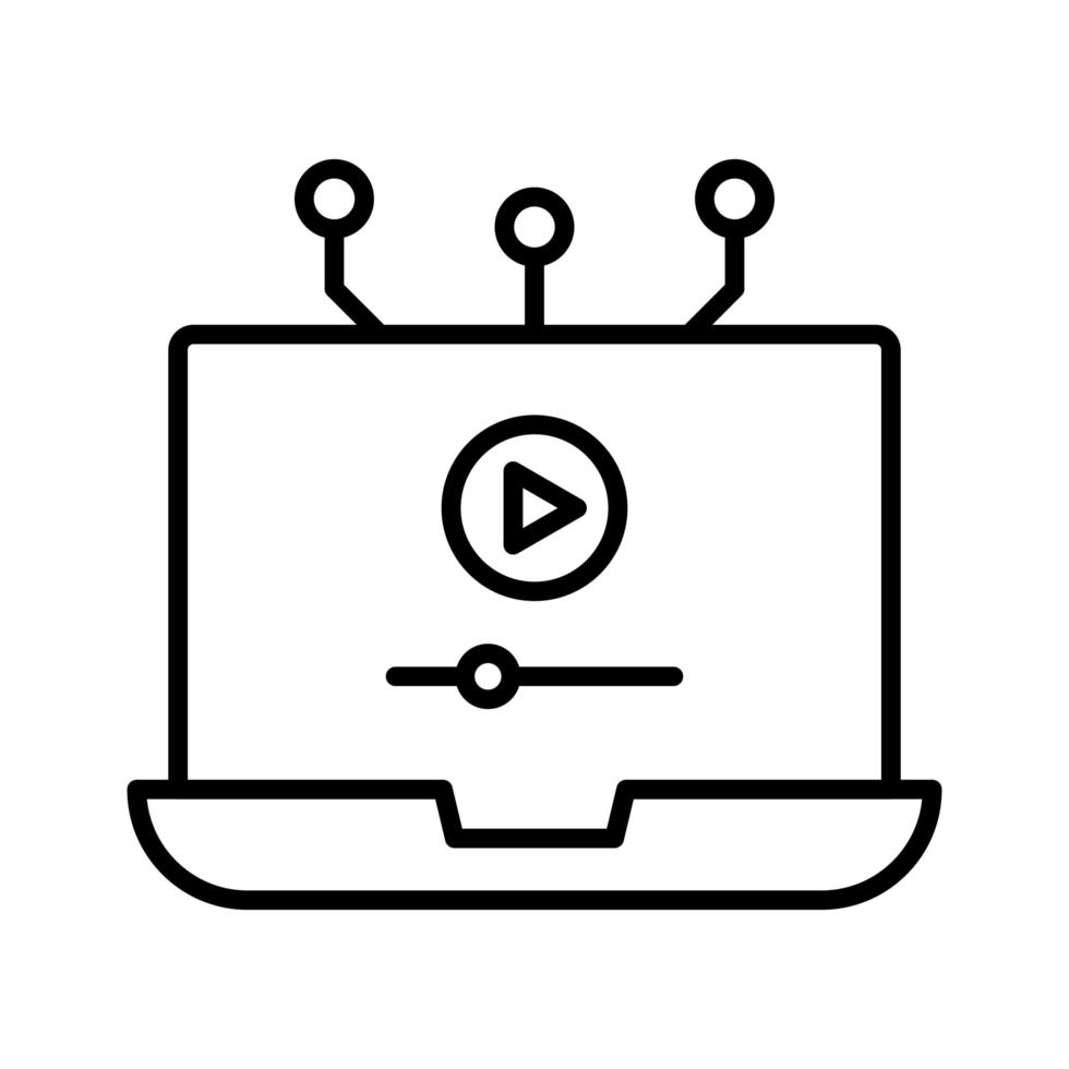 Video lecture icon vector