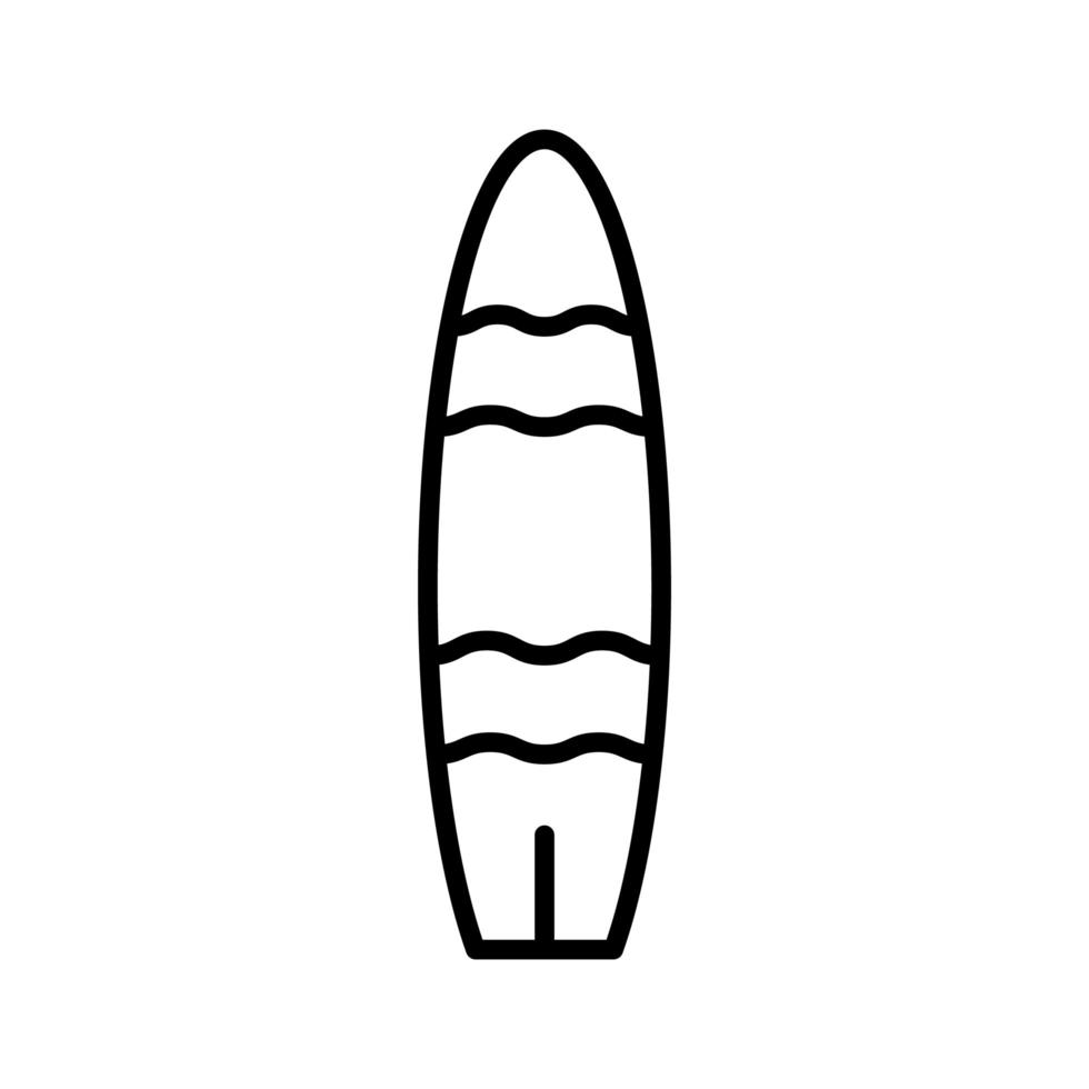 icono de tabla de surf vector