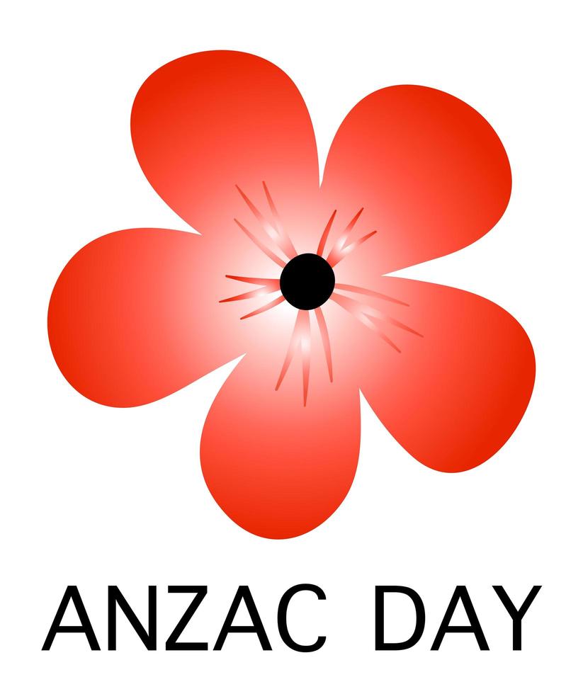 Anzac day on sign on white background vector