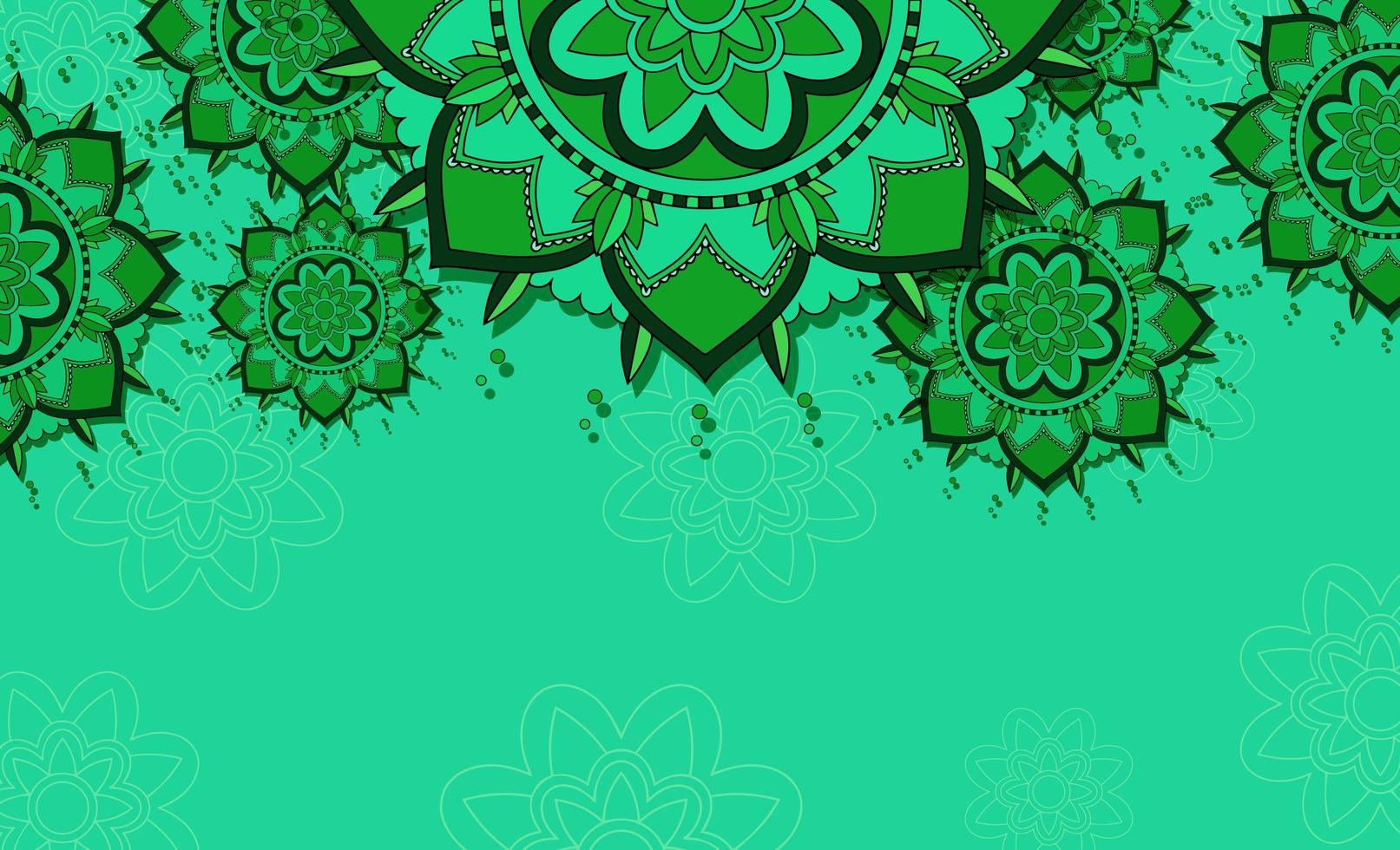 plantilla de fondo con diseños de mandala vector