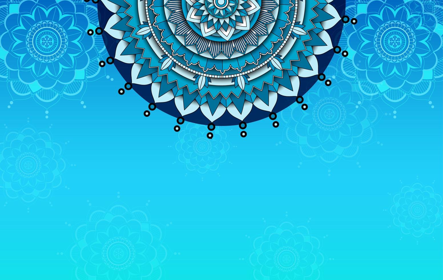 Background template with mandala pattern design vector