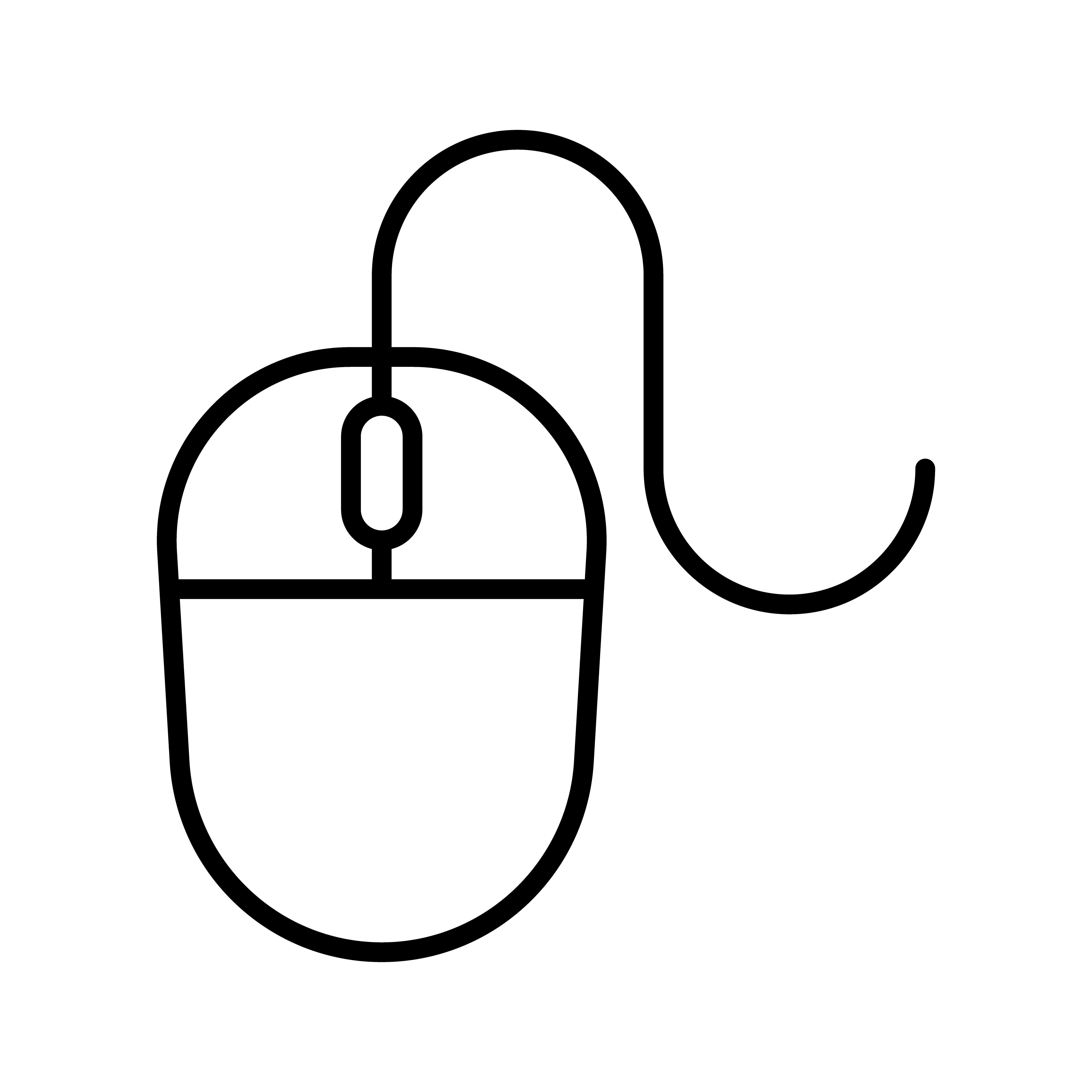 computer mouse clip art black and white