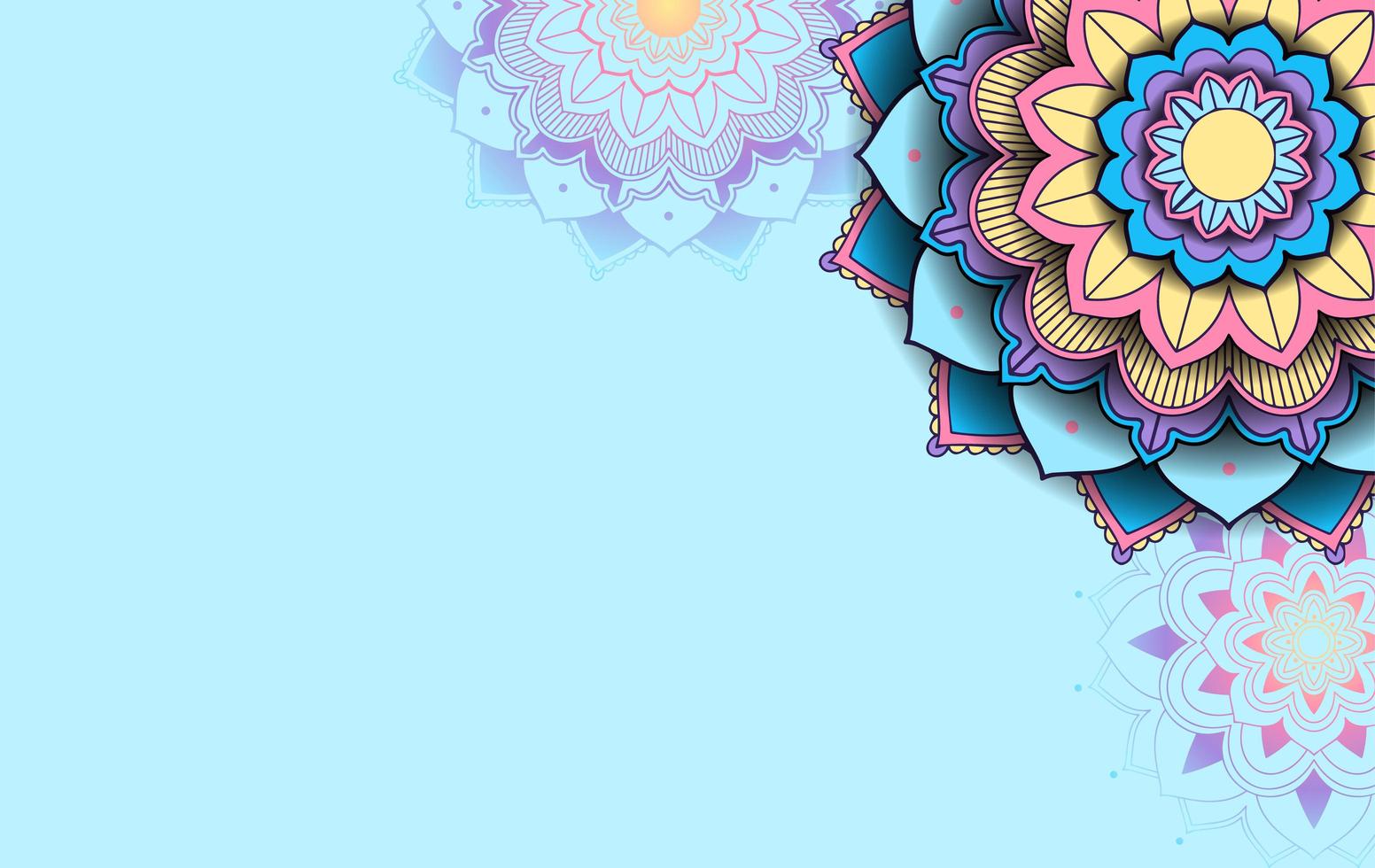 plantilla de fondo con diseño de patrón de mandala vector