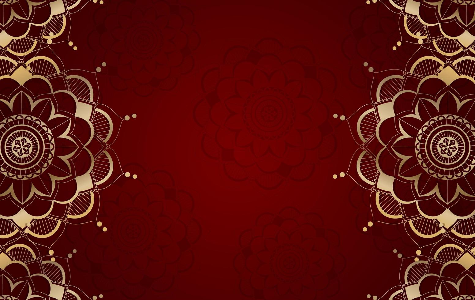 Background template with mandala pattern design vector