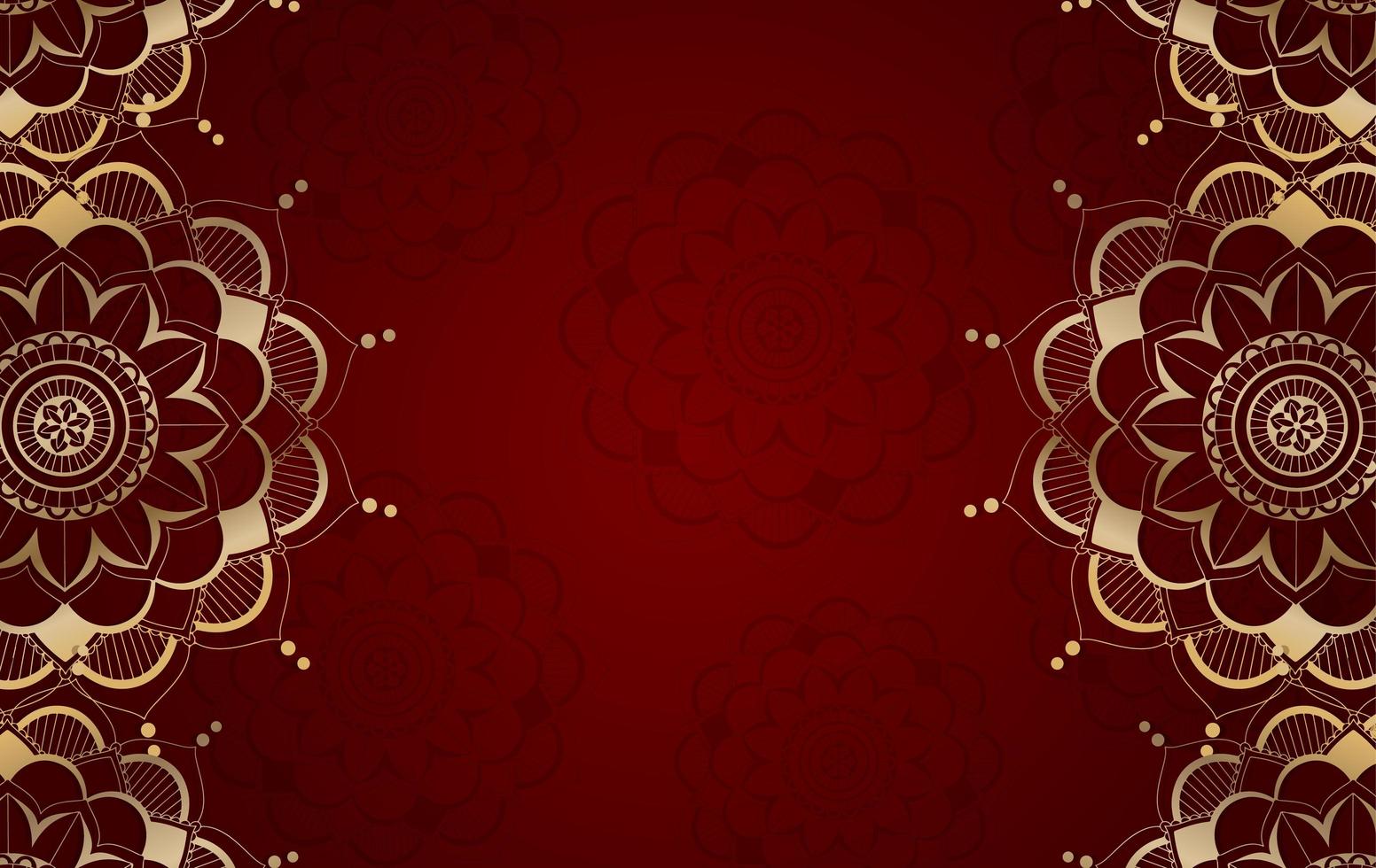 Background template with mandala pattern design vector