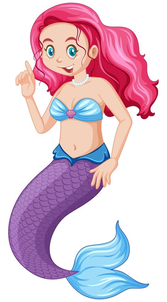 Cute mermaid cartoon character 1500561 Vector Art at Vecteezy