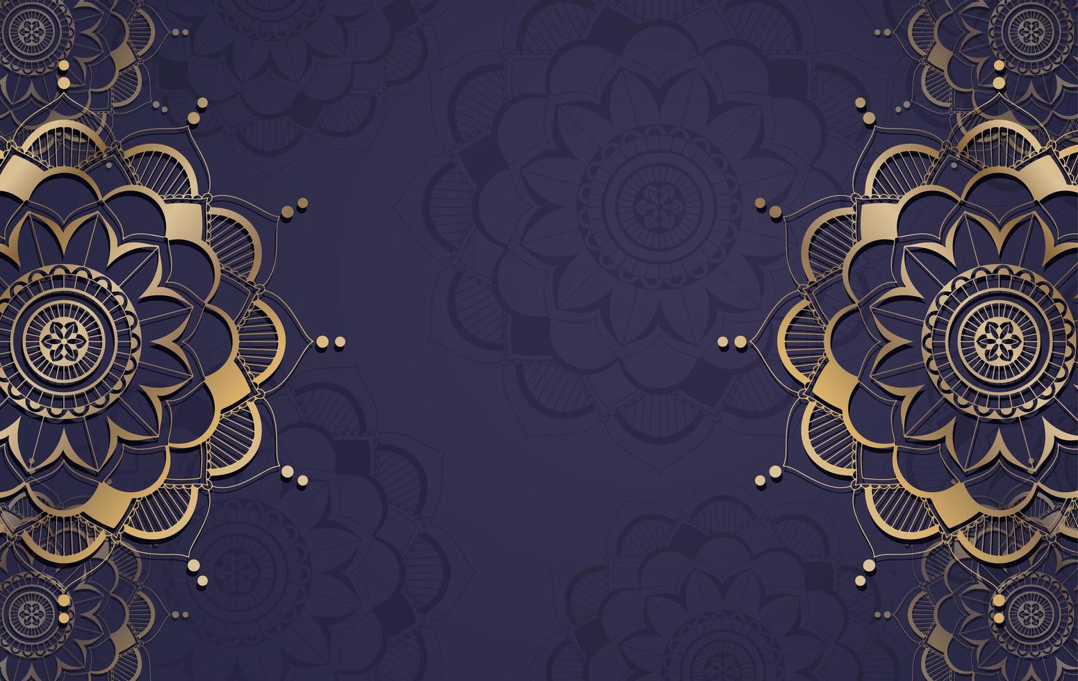 Background template with mandala pattern design vector