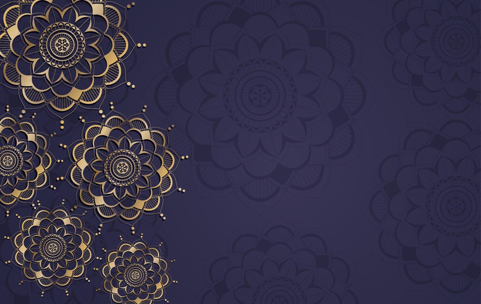 Background template with mandala pattern design vector