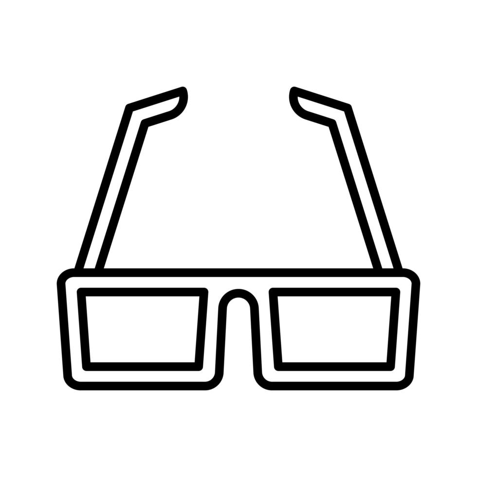 Icono de gafas 3d vector